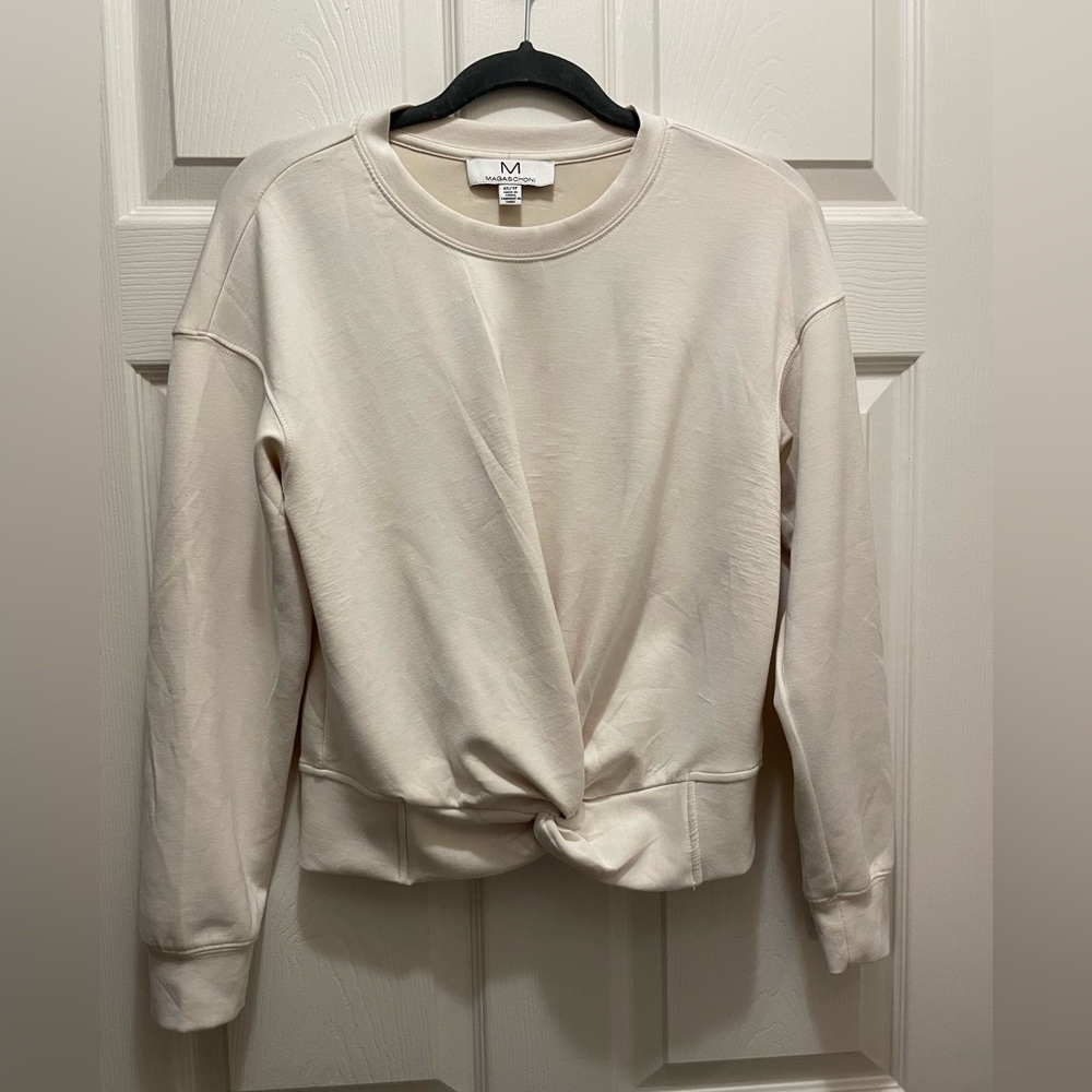Cream ultra soft fashion crew neck